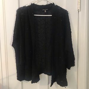 Very lightweight, dressy black cardigan.